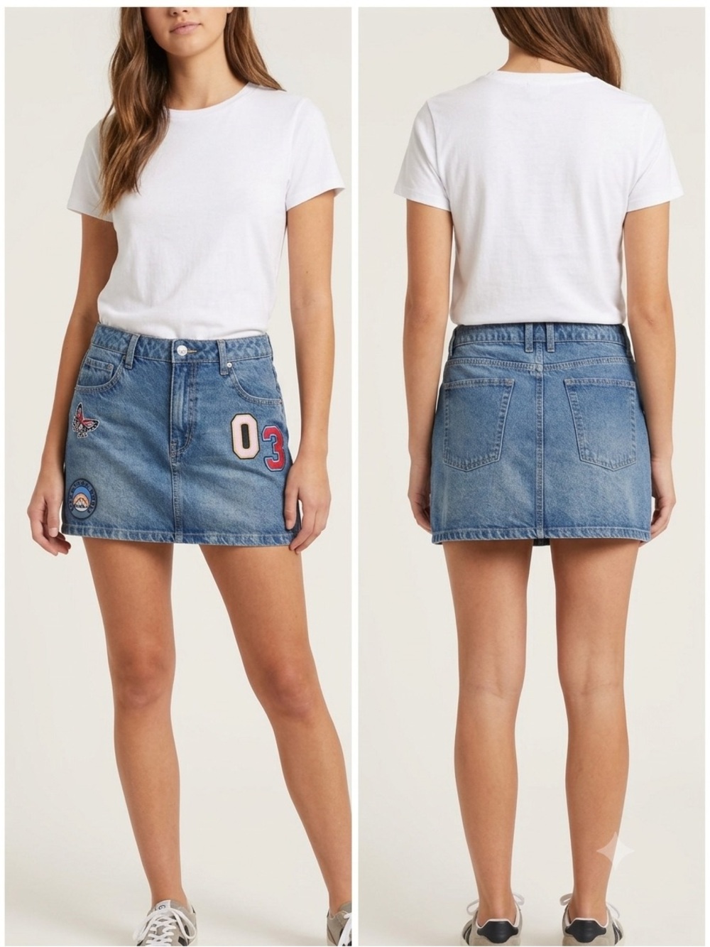 New Wild Fable Jean Mini Skirt size 8 - medium wash NEW